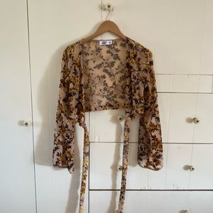 Tiger Mist floral see through cover up